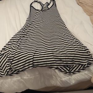 Black and white striped dress size L